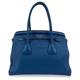 Prada Vitello Daino Leather Large Blu