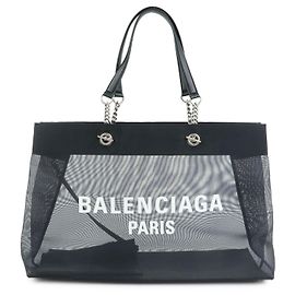 Balenciaga Duty Free Mesh with Leather Large Schwarz