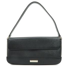 Bolsa de Ombro Burberry em Couro Preto