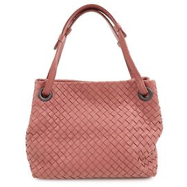 Bottega Veneta Bella Intrecciato Nappa Medium Rosa