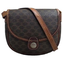 Wunderschöne Céline Triomphe Schultertasche Braun