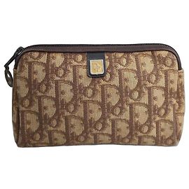 Wunderschöne Christian Dior Trotter Clutch Braun