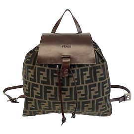 Fendi Zucca Pattern Backpack Brown Black