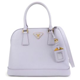 Prada Open Promenade em couro Saffiano Large Roxo