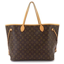 Louis Vuitton Neverfull GM Monogram Tote Handbag Brown Beige Monogram