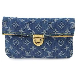Louis Vuitton Monogram Denim Pochette Blue