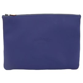Hermès Hermes Neobain GM Handbag Pouch Black Blue Navy blue