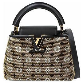 mala Louis Vuitton Capucines MINI Preto Dourado