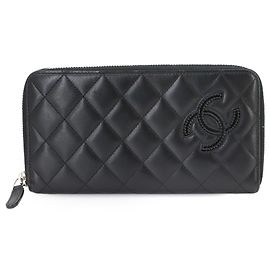Portefeuille long Chanel Simply CC Coco Mark Noir