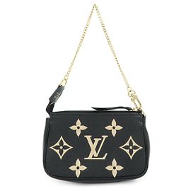 Louis Vuitton Pochette Accessoires Bicolor Monogram Empreinte Giant Mini Nero