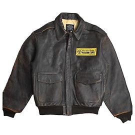 Autre Marque Avirex A-2 Leather Flight Jacket Black