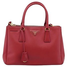 Prada Galleria Alça de Couro Vermelho