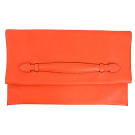 Hermès Hermes Red Orange Leather Clutch Bag Red