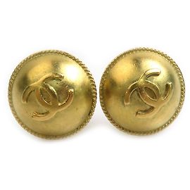 Brincos de pressão Chanel Gold Dourado
