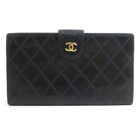 Portafoglio lungo bi-fold Chanel Nero
