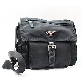Sac à épaule Prada en nylon Noir