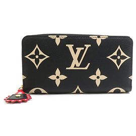 Portefeuille Long Louis Vuitton Monogram Empreinte Noir Beige