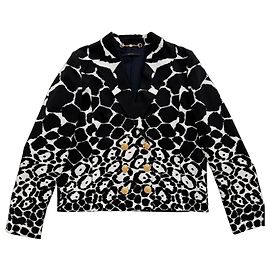Gucci Spring 2012 Frida Giannini Animal Print Runway Jacket Black White