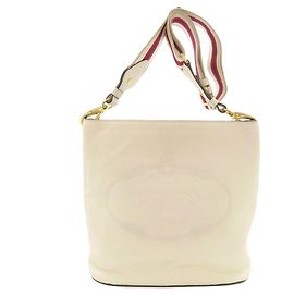 Borsa Secchiello a Tracolla Lunga Prada Bianco