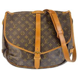 Louis Vuitton Monogram Saumur 35 Messenger Bag Brown