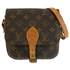 Louis Vuitton Monogram Cartouchiere PM Shoulder Bag Brown