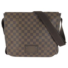 Louis Vuitton Damier Brooklyn MM Shoulder Bag Brown