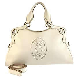 Cartier Marcello Leather Handbag White