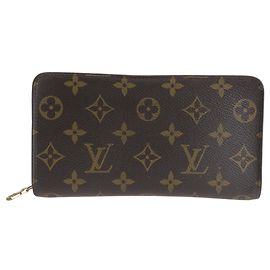 Portafoglio lungo con zip Louis Vuitton Monogram Marrone