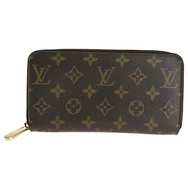 Carteira Zippy Monogram Louis Vuitton Marrom Rosa