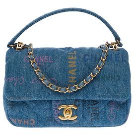 CHANEL Timeless/Classique Bag in Blue Denim - 104024 Blue