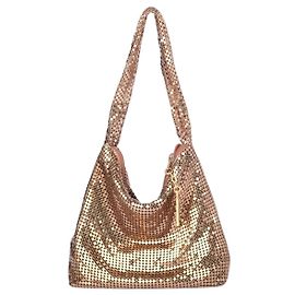 Autre Marque Sac hobo en maille métallique dorée Whiting & Davis Doré Autre