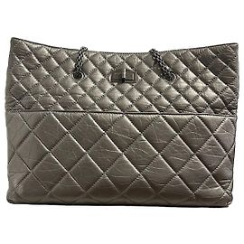 Sac cabas Chanel argent 2.55 Silvery