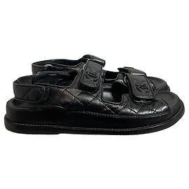 Sandali Chanel Dad neri T.35.5 Nero