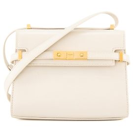 Autre Marque SAINT LAURENT - Mini mala de ombro Manhattan em couro liso bege Bege