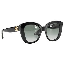 GUCCI - Óculos de sol Gucci em acetato preto Preto