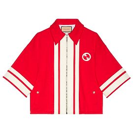 GUCCI - Chaleco Interlocking Gucci de algodón rojo y blanco (M) Roja