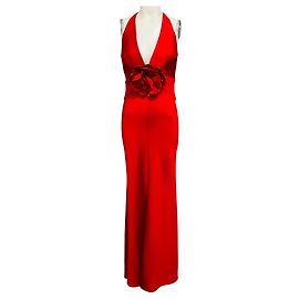 Autre Marque Silvia Tcherassi Rouge Red Daniela Maxi Dress Red