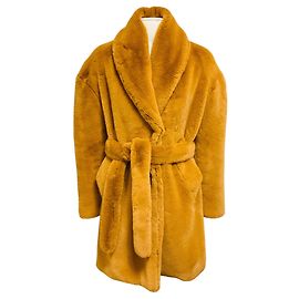 Cappotto in eco-pelliccia camel con cintura Rag & Bone Cammello