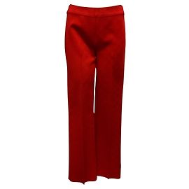 Autre Marque High Sport Strickhose aus elastischem Viskose-Material in Ziegelrot Rot