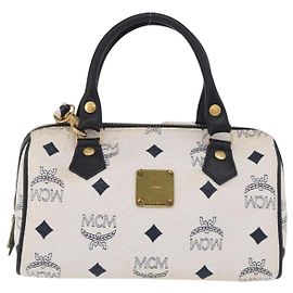 MCM Vicetos logogram boston Mini White