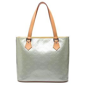 Borsa Tote Louis Vuitton Monogram Vernis Houston Argento Argento