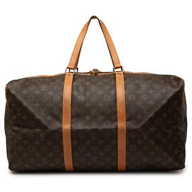 Borsa da viaggio Louis Vuitton Monogram Sac Souple 55 Marrone Marrone