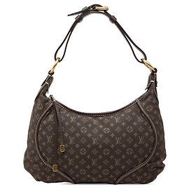 Louis Vuitton Monogram Mini Lin Manon PM Schultertasche Braun Braun
