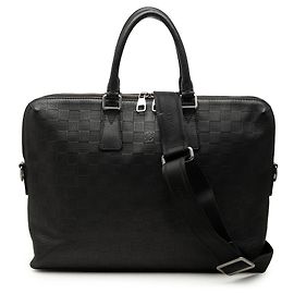 Sac business Louis Vuitton Damier Infini Porte Documents Jour Noir Noir