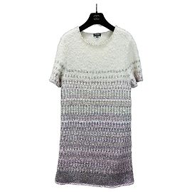 Robe Chanel en Tweed Violet Motif Flocon de Neige Autre