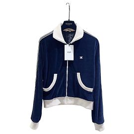 Giacca in velluto blu Céline Altro
