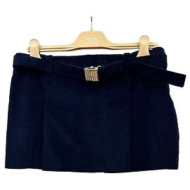 Miu Miu Rock aus Cord in Navy Andere