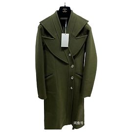 Céline Green Wool Belted Coat Other