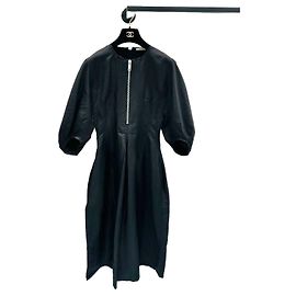 Vestido Céline de linho preto com mangas bufantes Outro