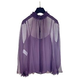 Top de seda Dior morado Otro